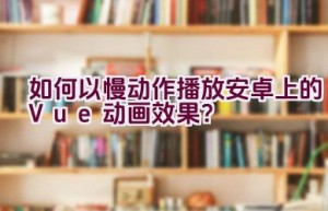 如何以慢动作播放安卓上的Vue动画效果？