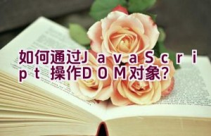 如何通过JavaScript操作DOM对象？