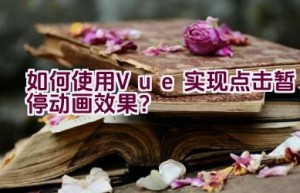 如何使用Vue实现点击暂停动画效果？