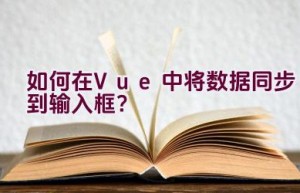 如何在Vue中将数据同步到输入框？