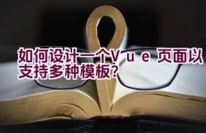 如何设计一个Vue页面以支持多种模板？