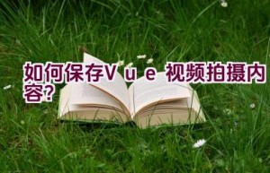 如何保存Vue视频拍摄内容？