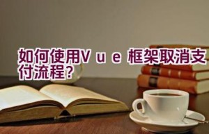 如何使用Vue框架取消支付流程？