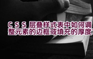 CSS 层叠样式表中如何调整元素的边框或填充的厚度？