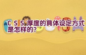 CSS 厚度的具体设定方式是怎样的？