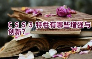 CSS3 特性有哪些增强与创新？