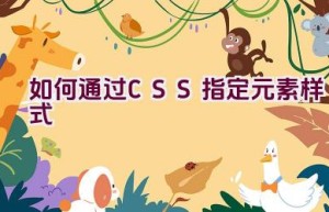 如何通过CSS指定元素样式