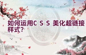 如何运用CSS美化超链接样式？