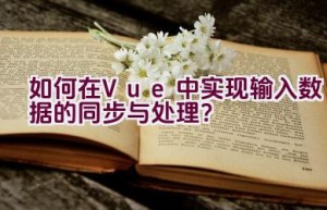 如何在Vue中实现输入数据的同步与处理？