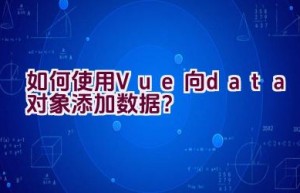 如何使用Vue向data对象添加数据？