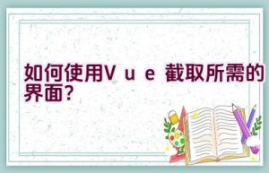 如何使用Vue截取所需的界面？