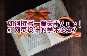 如何撰写一篇关于Vue.js网页设计的学术论文？