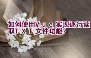 如何使用Vue实现逐行读取TXT文件功能？