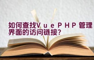 如何查找Vue PHP管理界面的访问链接？