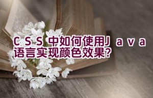 CSS中如何使用Java语言实现颜色效果？