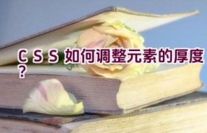 CSS 如何调整元素的厚度？