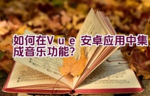 如何在Vue安卓应用中集成音乐功能？