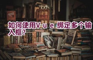 如何使用Vue绑定多个输入框？