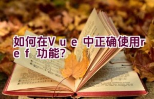 如何在Vue中正确使用ref功能？