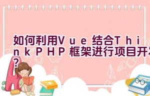 如何利用Vue结合ThinkPHP框架进行项目开发？