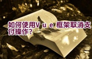 如何使用Vue框架取消支付操作？