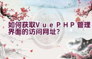 如何获取Vue PHP管理界面的访问网址？