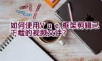 如何使用Vue框架剪辑已下载的视频文件？