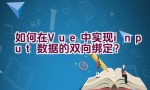 如何在Vue中实现input数据的双向绑定？