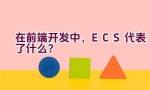 在前端开发中，ECS代表了什么？