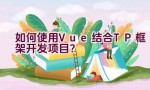 如何使用Vue结合TP框架开发项目？