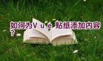 如何为Vue贴纸添加内容？