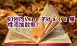 如何向Vue的data属性添加数据？