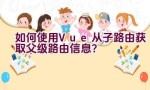 如何使用Vue从子路由获取父级路由信息？