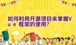 如何利用开源项目来掌握Vue框架的使用？