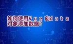 如何使用Vue向data对象添加数据？