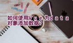 如何使用Vue为data对象添加数据？