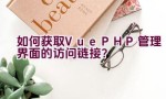 如何获取Vue PHP管理界面的访问链接？