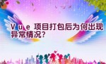 Vue 项目打包后为何出现异常情况？