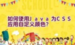 如何使用Java为CSS应用自定义颜色？