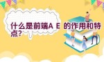 什么是前端AE的作用和特点？