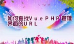 如何查找Vue PHP管理界面的URL