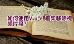 如何使用Vue框架移除视频片段？