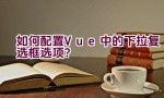 如何配置Vue中的下拉复选框选项？