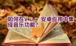 如何在Vue安卓应用中集成音乐功能？