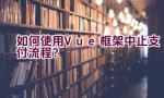 如何使用Vue框架中止支付流程？