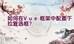 如何在Vue框架中配置下拉复选框？