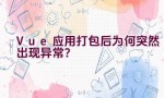 Vue 应用打包后为何突然出现异常？