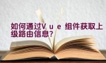 如何通过Vue组件获取上级路由信息？