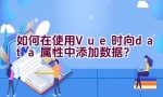 如何在使用Vue时向data属性中添加数据？