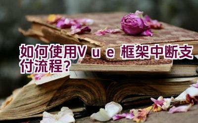 如何使用Vue框架中断支付流程？插图